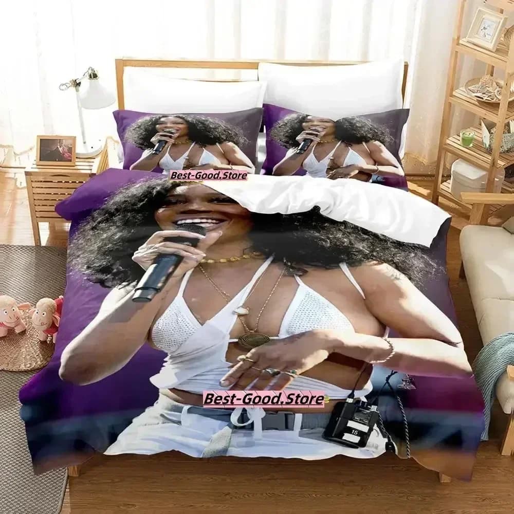 Set di Biancheria da Letto SZA Popolare, Disponibile in Varie Misure, per Adulti e Bambini, Set Copripiumino per Camera da Letto, Parure de Lit Anime