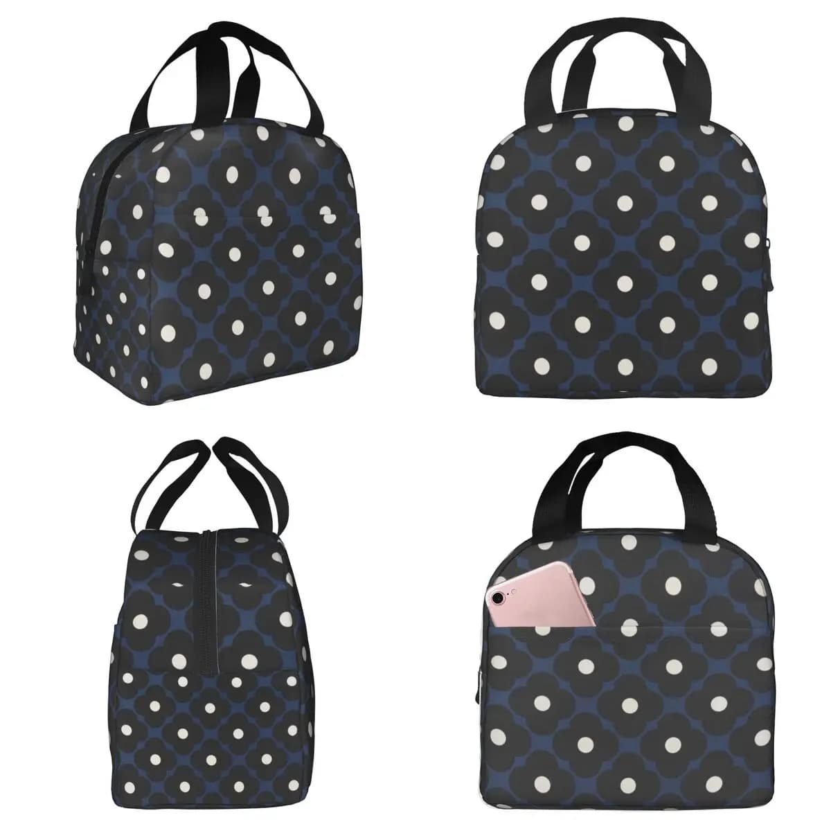 Orla Kiely Flowers Abstract Insulated Lunch Bag for Kids School Cooler Thermal Food Box Tote Leakproof Lunch Boxes Container