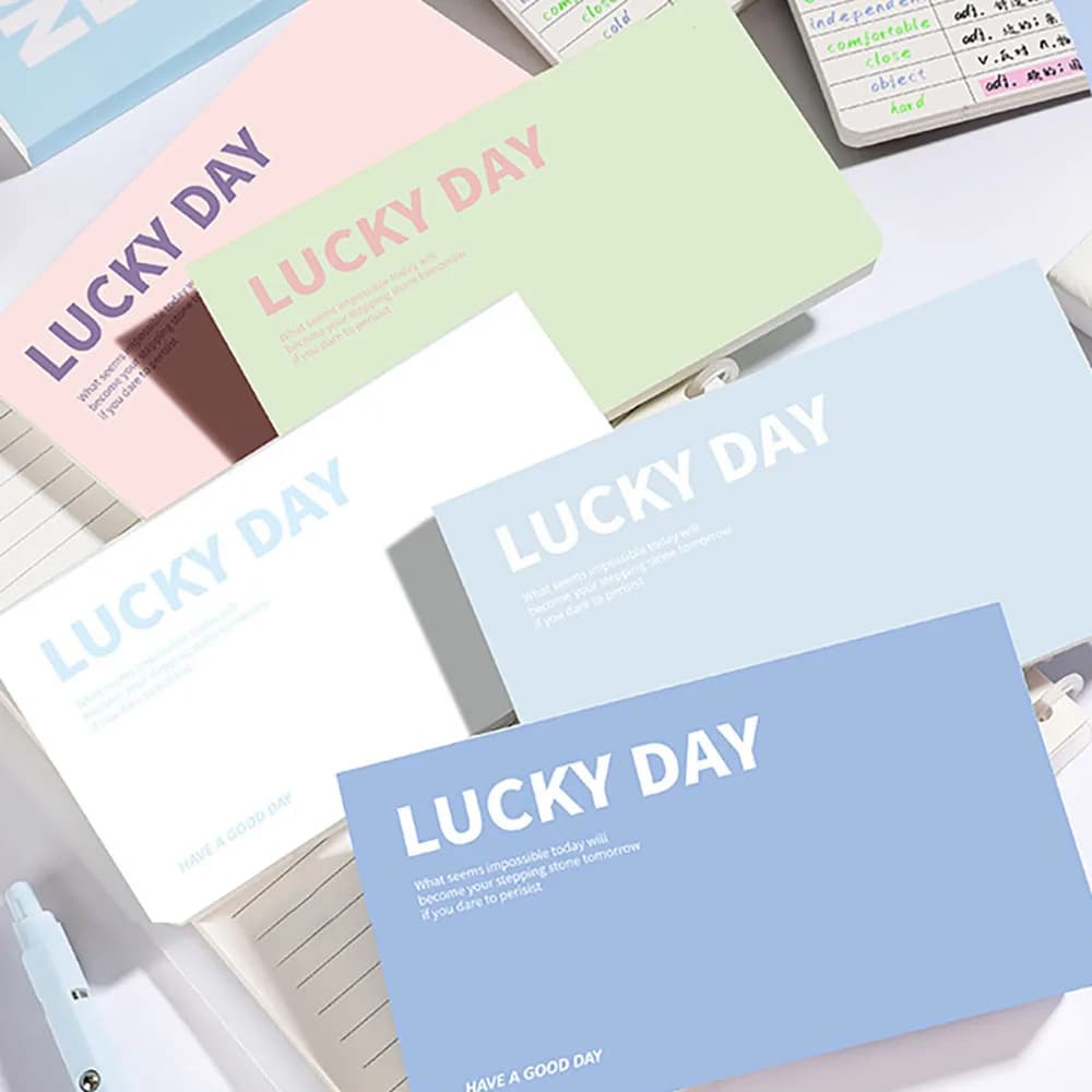Macaron colored flip up notebook, simple and portable, student side scrolling notebook, office memo planner