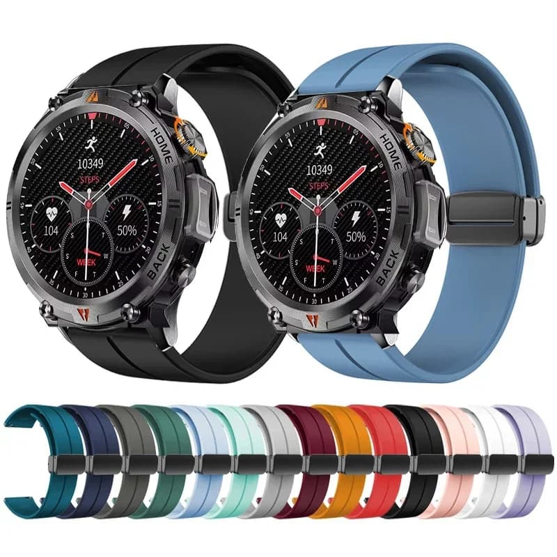 Magnetic Folding Buckle Band for EIGIIS KE3 KE5 SmartWatch Silicone Strap for EIGIIS KE5 Huawei GT 5 Watchband Bracelet
