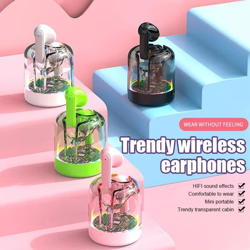 NEW Bluetooth wireless headphones TWS 5.3 low earphones with noise cancellation waterproof Bluetooth wireless headphones