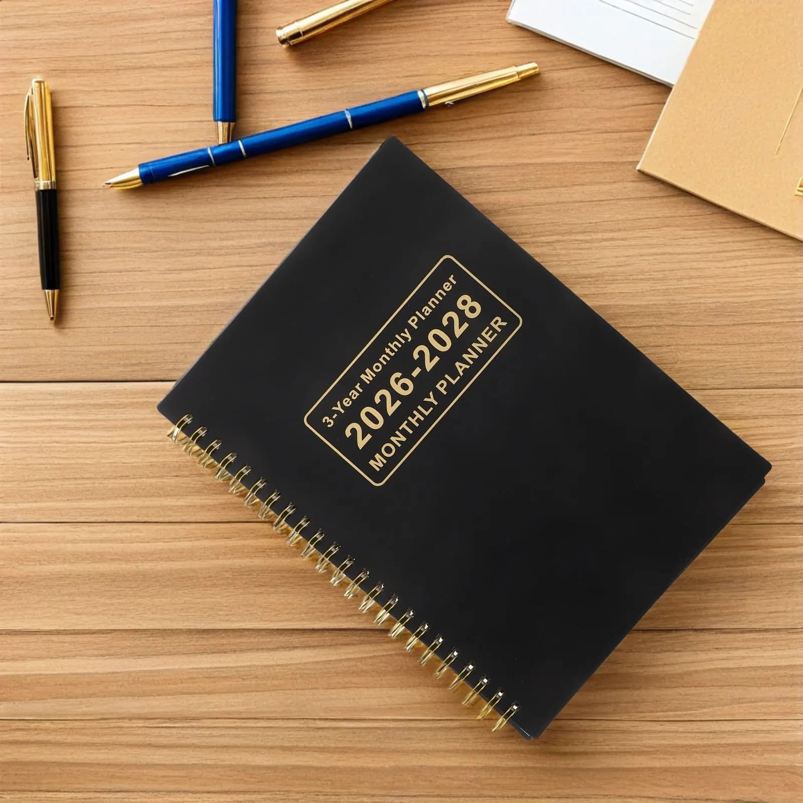 Agenda Mensile 2026-2028, Planner Accademico con Rilegatura a Spirale Robusta, Layout Generoso per Obiettivi