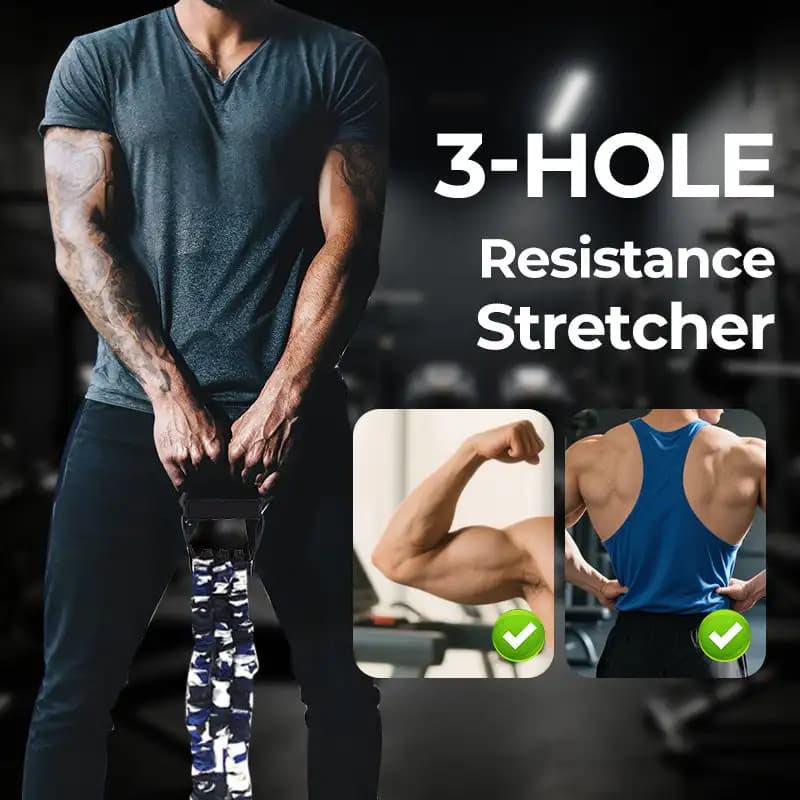 3-way natural latex resistance band, full body elongation and strength training