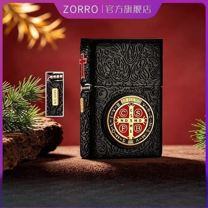 Nuovo Accendino a Cherosene ZORRO Constantine Global Limited Code 2026, Modello Heavy Armor Retro Cinnabar di Alta Gamma 520, Regalo Trendy per Ragazzi