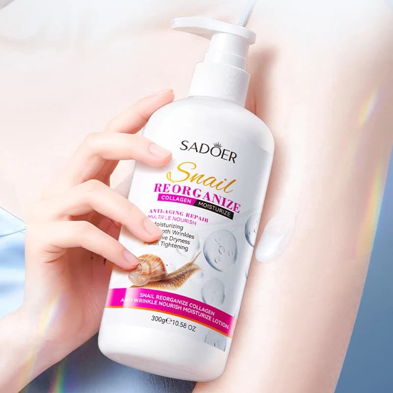 300g SADOER Lumaca Collagen Lotion For Body Anti Rugs Hydrating Nutrient Whitening Cream For Body All Body Hand Leg Skin Care