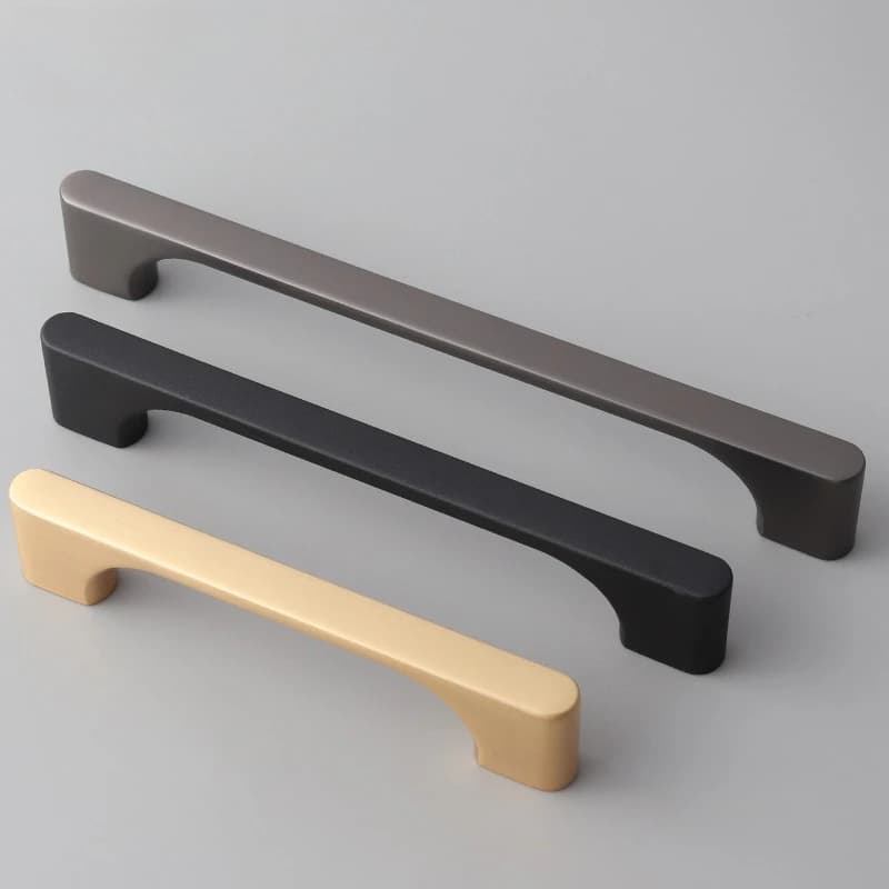 Maniglia per porta dell'armadio in lega di zinco semplice di lusso, cassetto dell'armadio, maniglia in oro grigio nero, accessori hardware per armadio