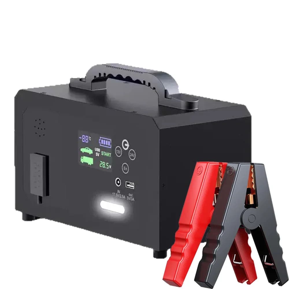 Avviatore di emergenza per auto 12V/24V, 1000A 6.6lbs Jump Start portatile 28000mAh Batteria al litio Booster per motori diesel a gas 16L fino a 20.L