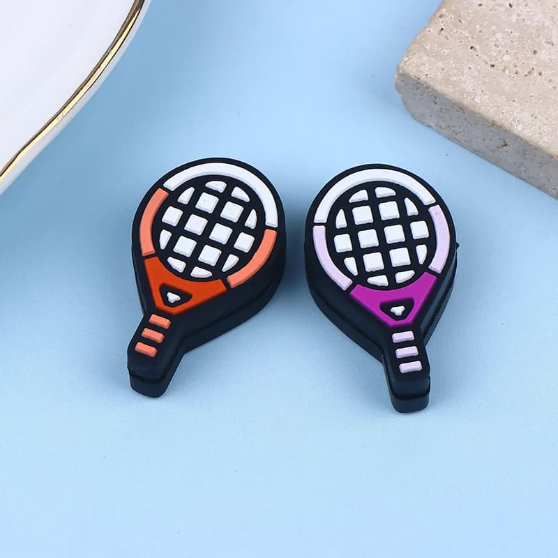 Nuovo Ammortizzatore Multicolore a Forma di Racchetta da Tennis in Silicone, Accessori Sportivi Durevoli per Tennis, Squash e Badminton