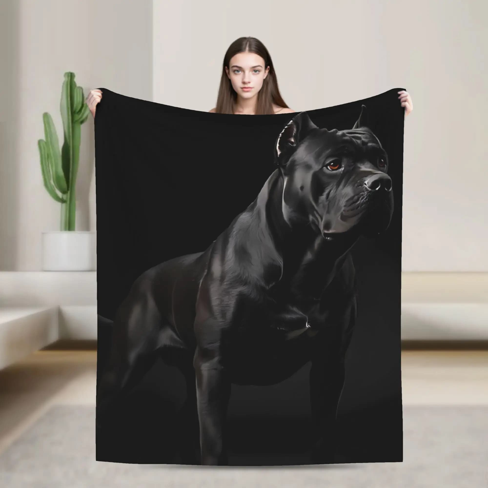 Cane Corso Super Soft Blanket Picnic Plush Throw Blanket Aesthetic Living Room Flannel Bedspread Sofa Bed Cover
