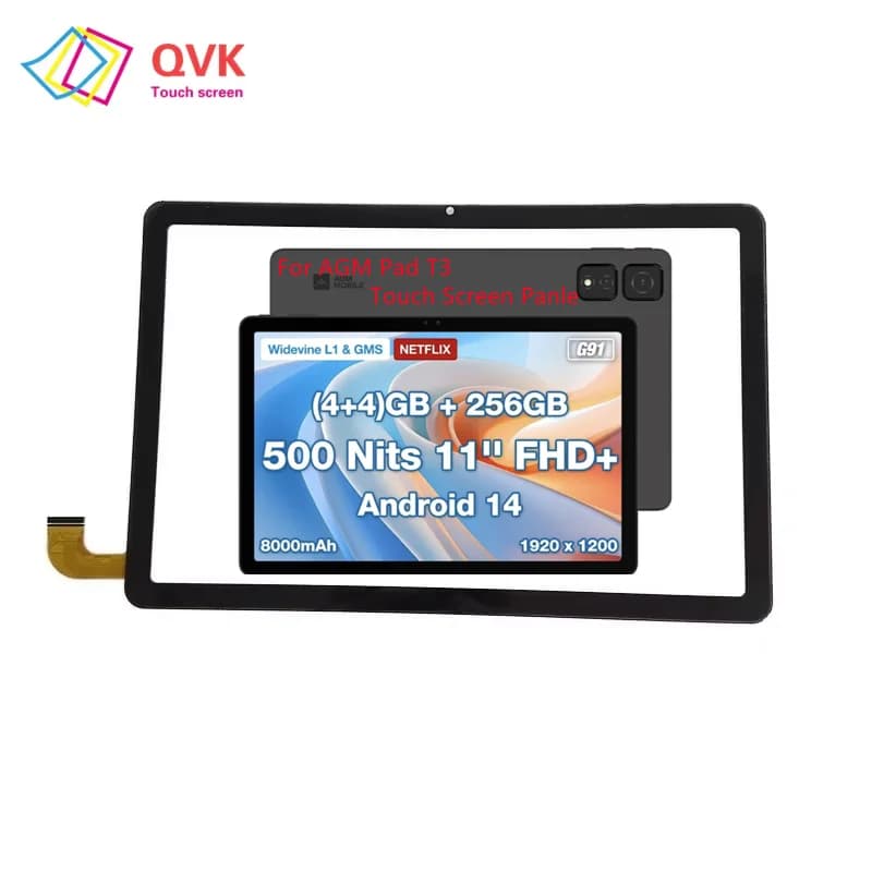 Black 10.1Inch New For AGM Pad T3 Tablet PC Capacitive Touch Screen Digitizer Sensor External Glass Panel