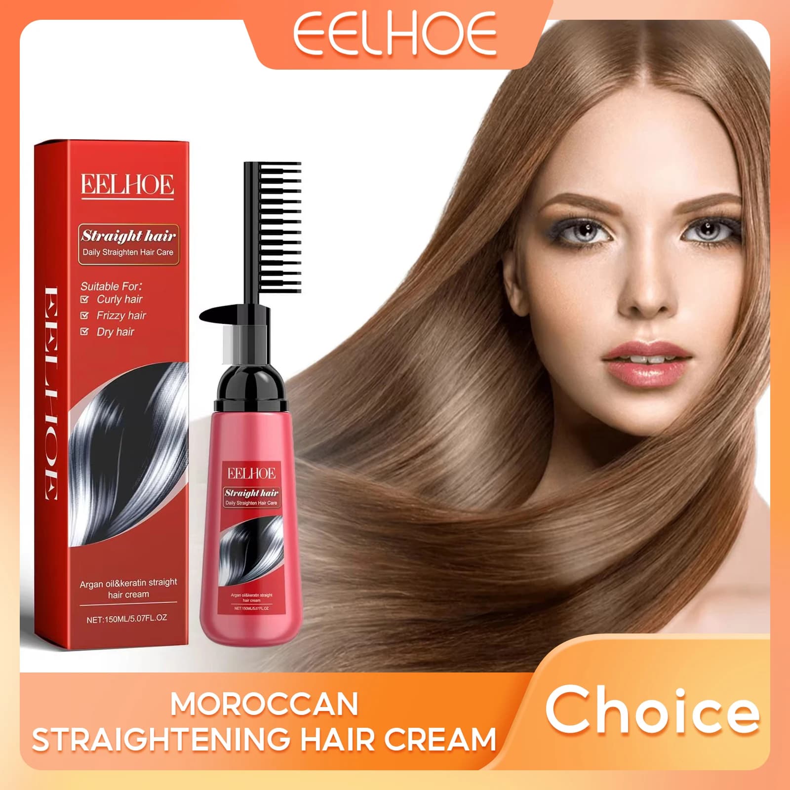 And ELHOE Moroccan hair cream smoothing cream keratin smoothing cream for softening cream scalp treatment product for hair care