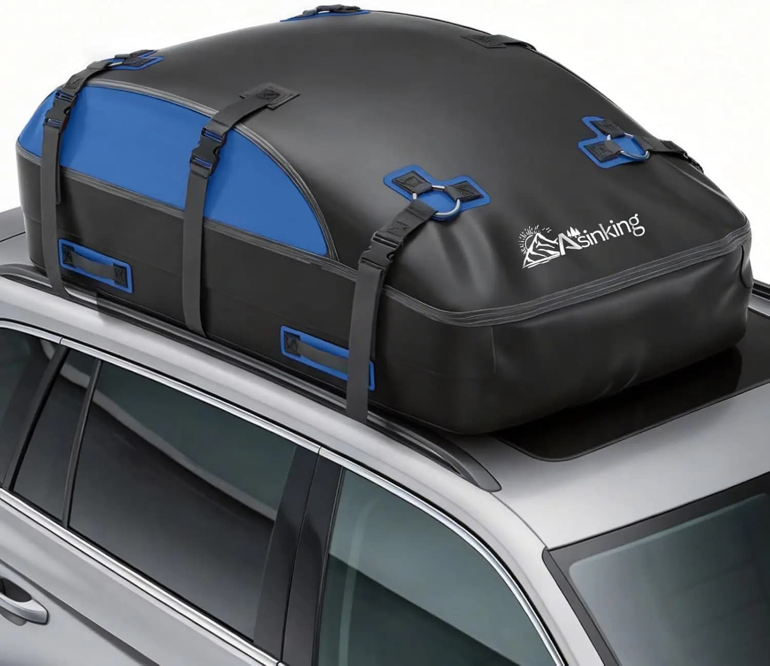 Borsa Portabagagli da Tetto per Auto Impermeabile da 20 Piedi Cubici con Tappetino Antiscivolo, Ganci per Porta, Borsa Portaoggetti e Lucchetto per Tutti i Veicoli