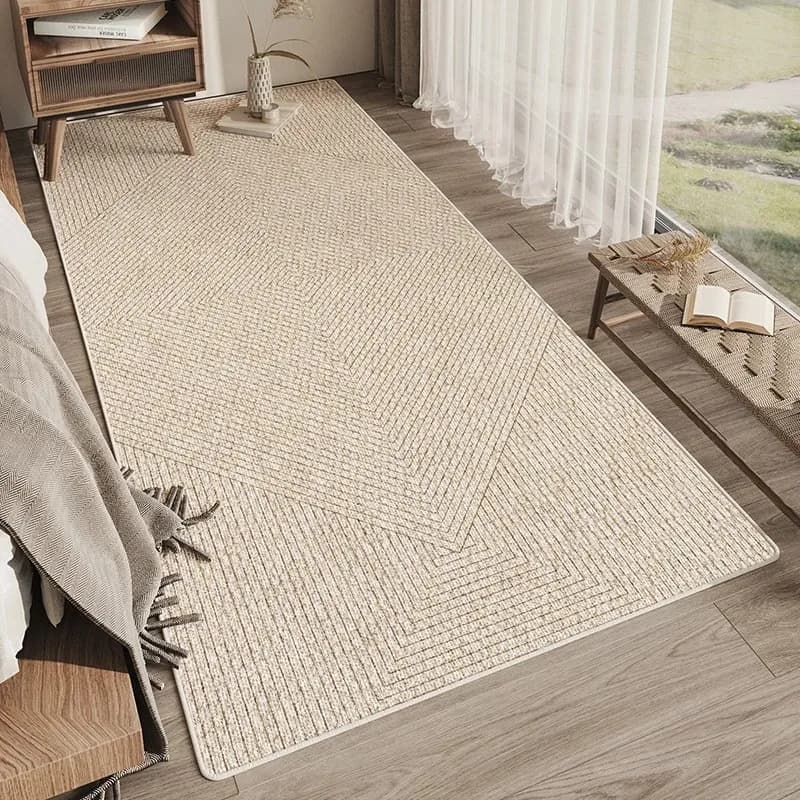 VIKAMA Simple Bedroom Side Rug Living Room Room Side Rug Balcony Overhang Cushion Slip-Resistant Home Decoration