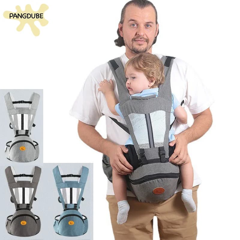 PANGDUBE marsupio con seggiolino a vita bassa anteriore o posteriore Carry canguro ergonomico per bambini zaino Ergo per bambino necessario