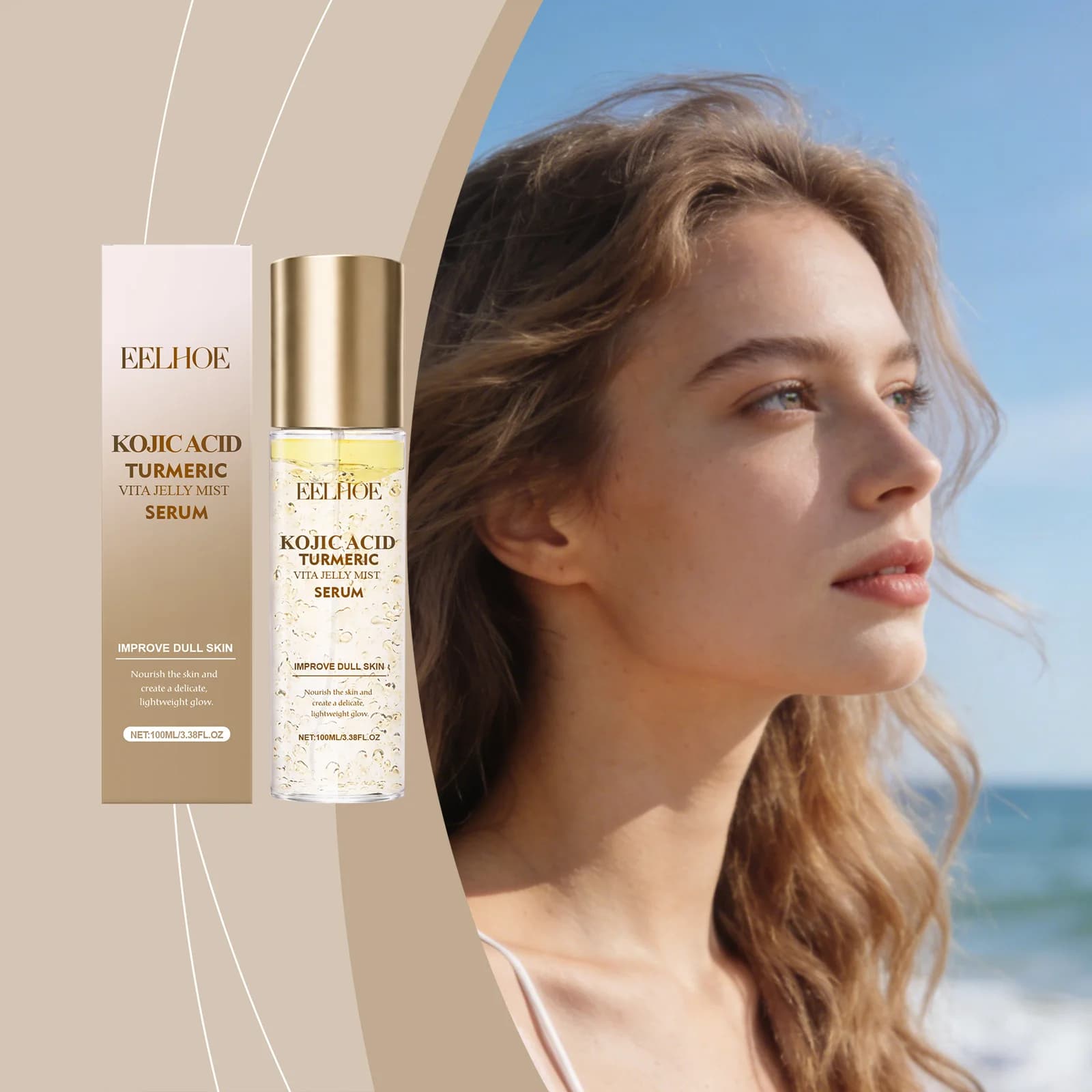 Spray Vitamin C Essence, Bright Face Nebulizer, Nutrient and Hydrating Tonic Serum 100ml