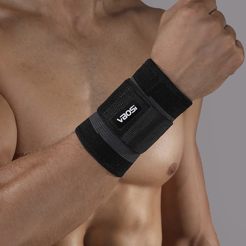 Fascia di Supporto per Polso in Nylon per Uomo, Resistente Protezione Sportiva per Tennis, Badminton e Sollevamento Pesi