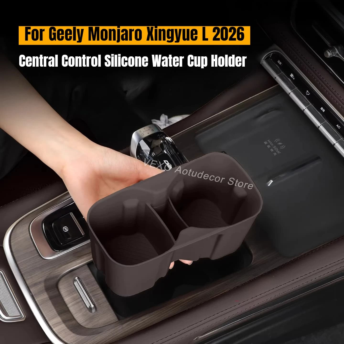 Scatola portaoggetti per portabicchieri auto per Geely Monjaro Xingyue L 2026, custodia limitatrice per portabevande da console centrale, accessori interni auto