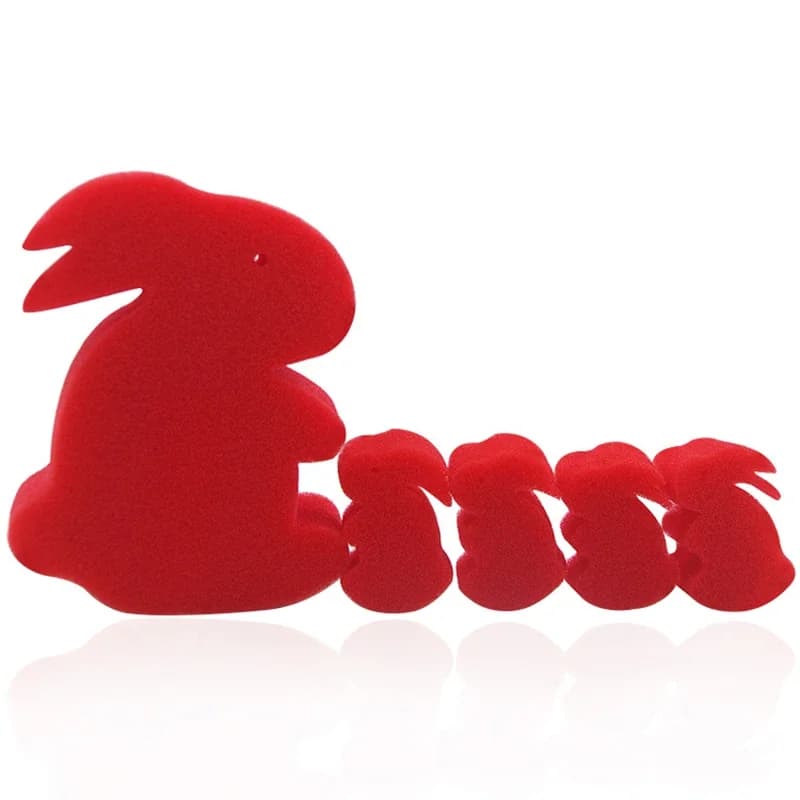 Spugna multiplicatrice da coniglio a Jumbo (1 grande e 4 piccoli) Trucchi magici Illusioni ravvicinate Espedienti Oggetti di scena per il mentalismo Apparendo la magia