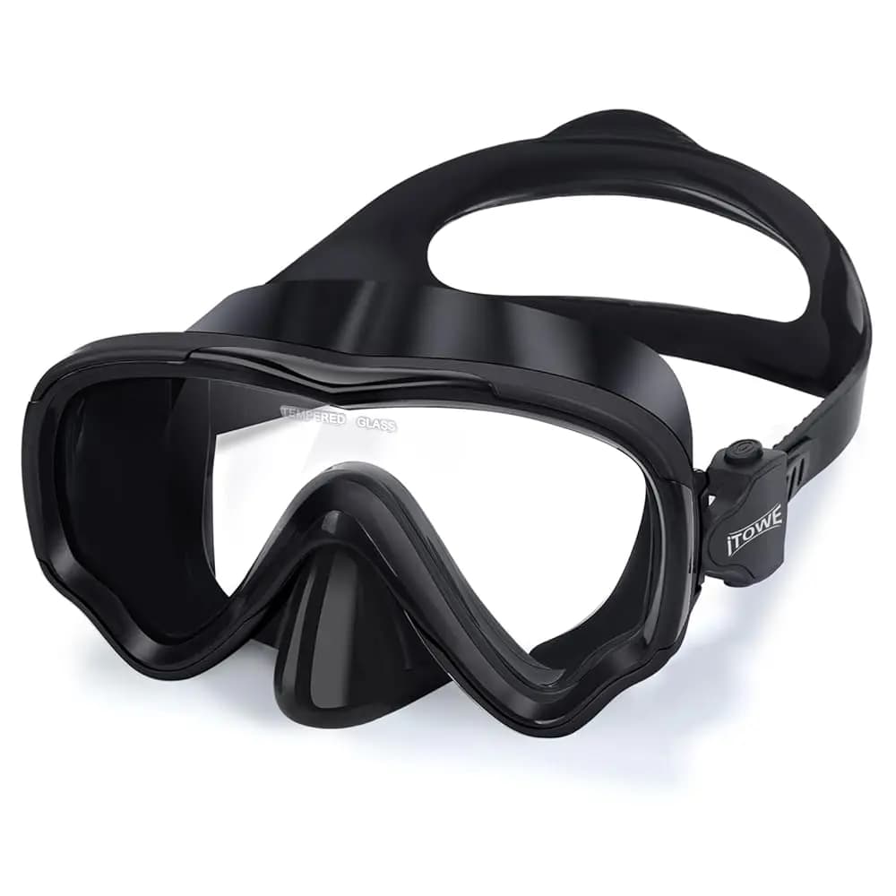 Occhialini da nuoto per adulti, uomini e donne, con copertura per il naso, vetro temperato 180 ° Maschera da Nuoto Clear View per Piscina e Immersioni