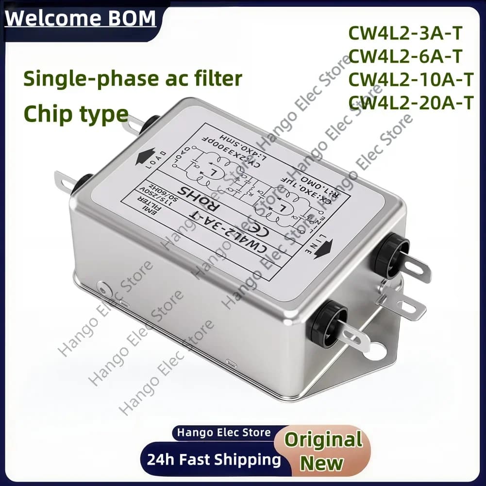 Filtro EMI di potenza CW4L2-10A-T CW4L2-20A-T Monofase AC 115V / 250V 20A 50/60HZ Per macchina per incisione e marcatura