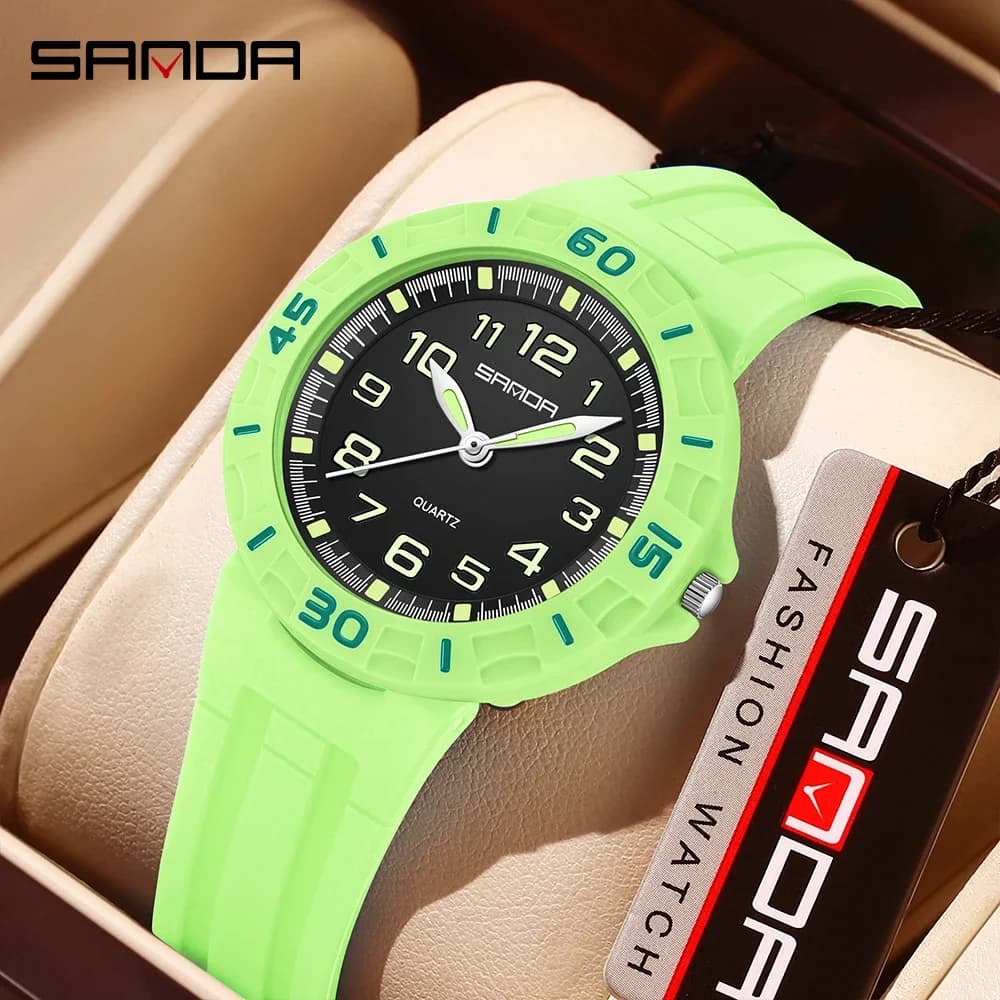 SANDA Student Quartz Watch 50m Waterproof Luminous Durable Sports Watch for Men and Women Simple and Elegant 6386