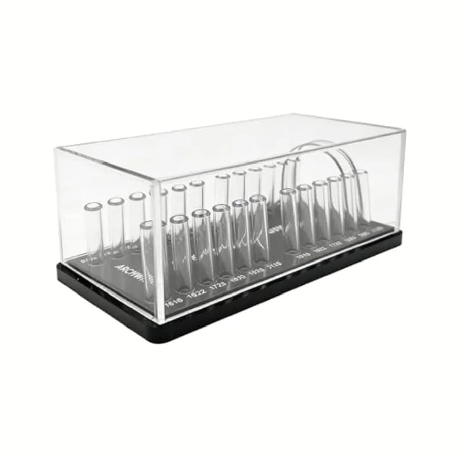 Dental Acrylic Archwire Organizer, Multi-functional Orthodontic Arch Wire Box Dental Resin Shelf Placement with Lid for Dental