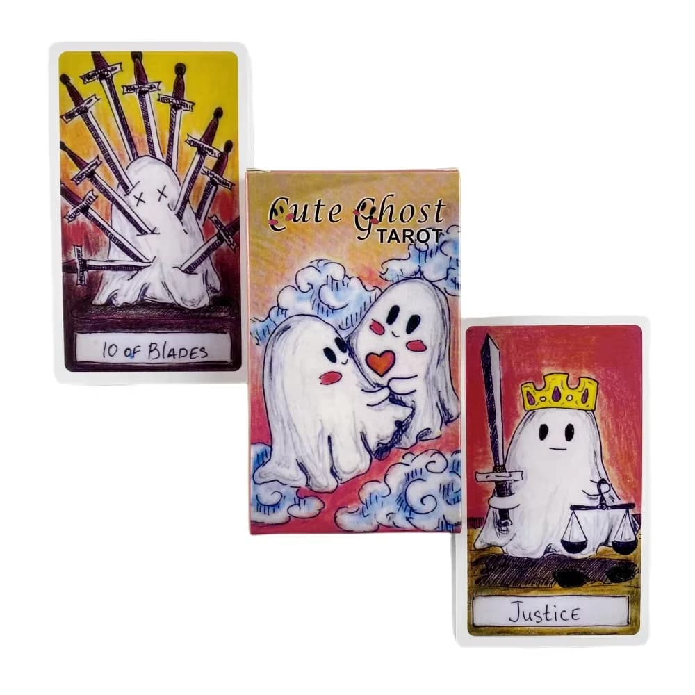 Simpatico mazzo di tarocchi fantasma Set di giocattoli Mazzo di tarocchi Oracle Card Divinazione Famiglia che gioca Regalo di compleanno Gioco da tavolo di intrattenimento per feste