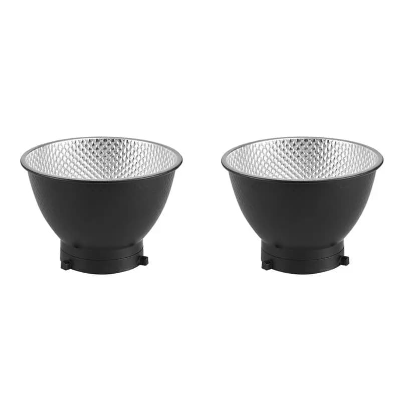 ABIK-2X Standard Reflector Diffuser Lamp Shade Dish For Bowens Bayonet Mount Studio Strobe Flash Light Reflector 55 Degrees