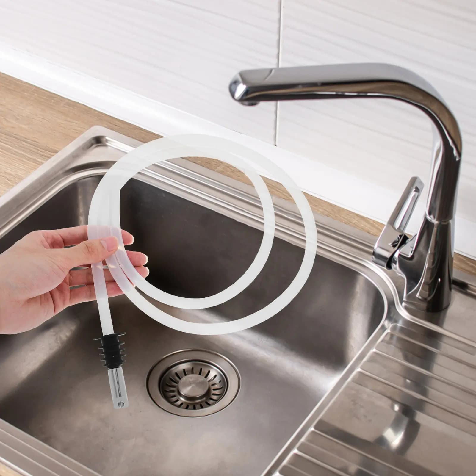 Countertop Soaps Dispenser Tube Hose Backflow Preventer Dish Extension Kitchen Extender