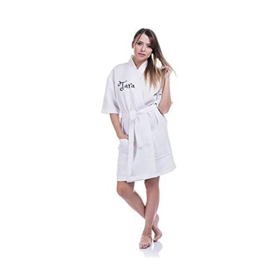 Personalized Bathrobe for Men and Women, with Name or Monogram, for Brides, Couples, SPA
