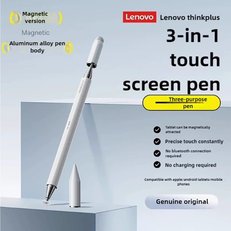Lenovo Thinkplus Bp28 Stilo universale a tre punte per penna per schermo Android IOS per iPad Matita Huawei Xiaomi Samsung Tablet Pen
