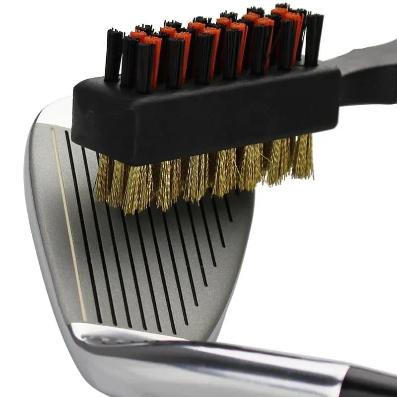Portable Dual Sided Golf Club Brush, Lightweight Groove Cleaner for Irons, Balls and Shoes