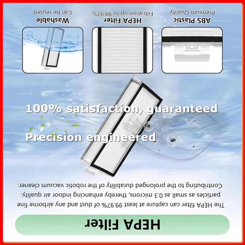 For + Max Max+(Plus) Robot Vacuum Cleaner Accessories Kits Main Side Brush Filter Mop Bags-A13G