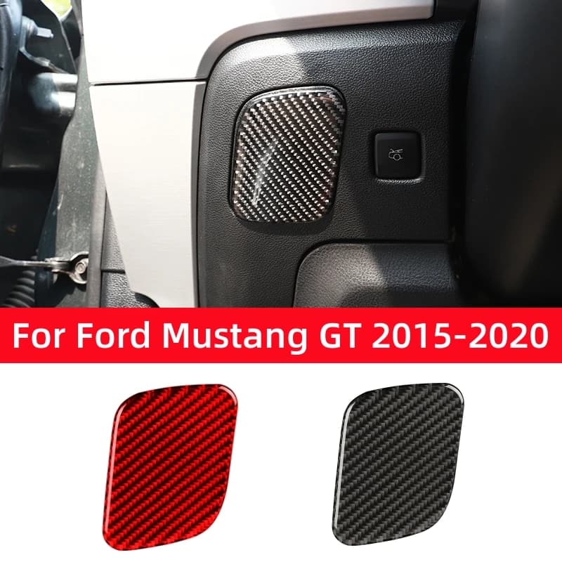 For Ford Mustang GT 2015-2021, Carbon Fiber Decorative Sticker for Conductor's Bearings, Auto Interior Accessories