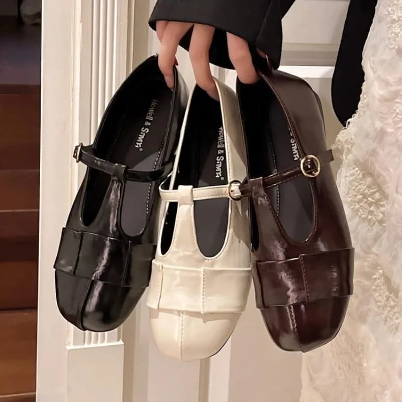 Scarpe Mary Jane con Fibbia, Modello Primavera 2026, Nuova Edizione Coreana, Scarpe a Suola Morbida e Piatta per Donne