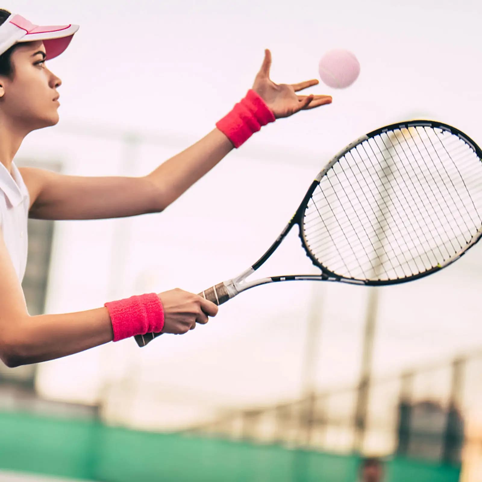 2 Palline da Tennis in Gomma Rosa Chiaro per Principianti, Allenamento Tennis per Giocatrici, Swing Veloce, Miglior Controllo, Servizio da Pallavolo
