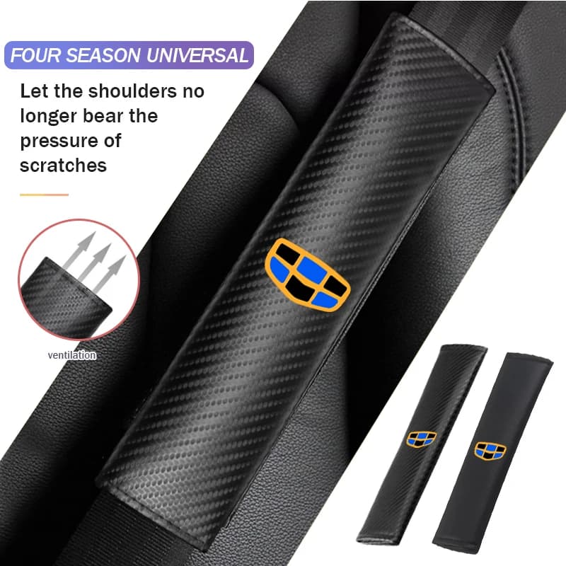 1/2PCS Car Seat Belt Cover Seatbelt Shoulder Pad Cushions For Geely Atlas SUV Boyue Borui Coolray Emgrand NL3 EX7 X7