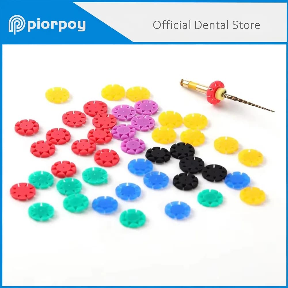 PIORPOY 100 PCS Dentale Endo Canalare File Disinfezione Marcatura Cerchio Anello Conteggio Silicone Endodonzia Tappi Materiali