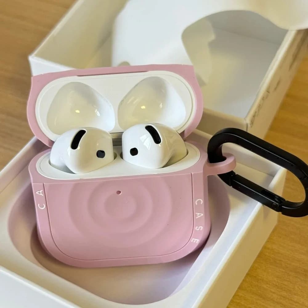 Ripple liquid silicone case for AirPods Pro 3/2/4, different colors, simple case for wireless Bluetooth earphones