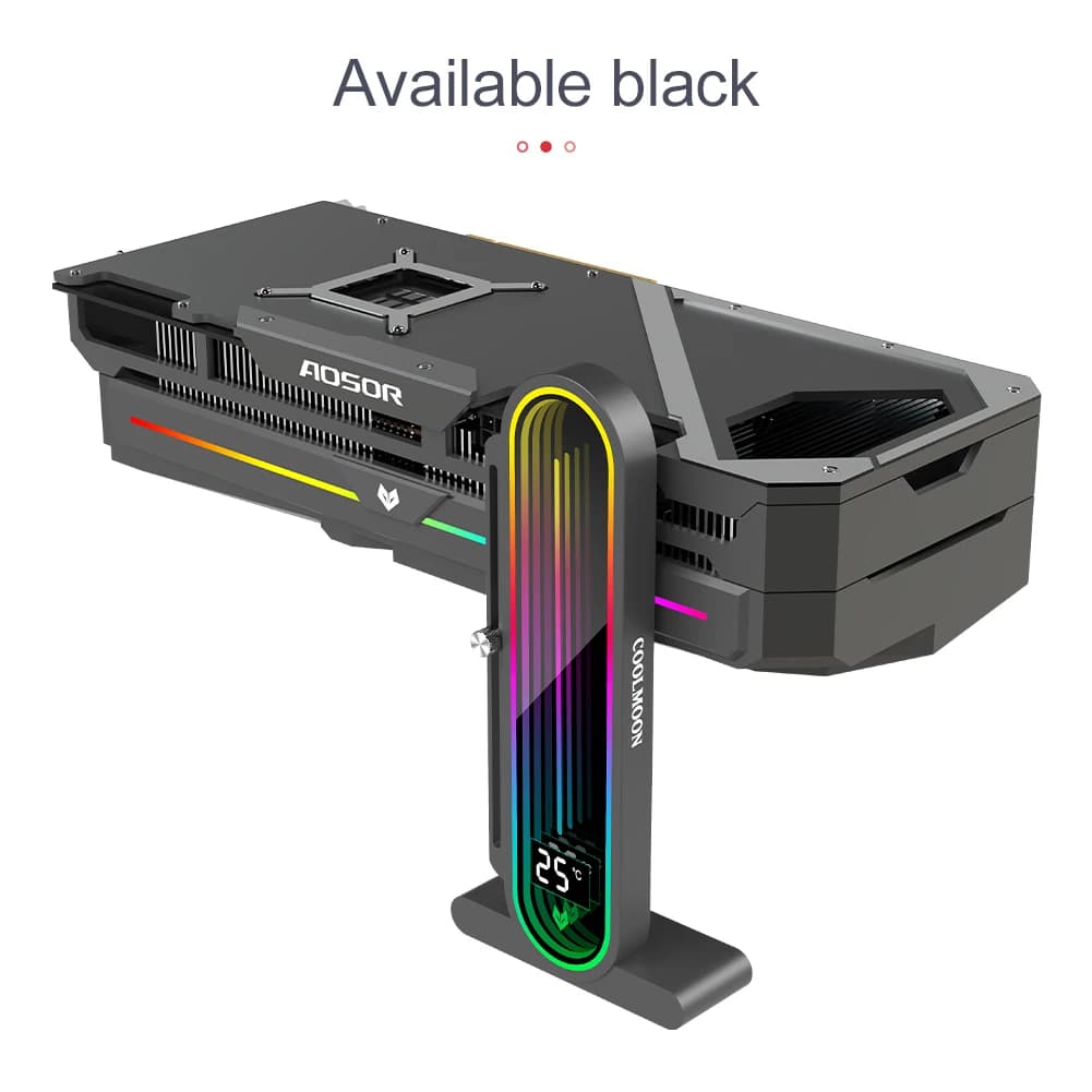 Supporto Video grafico 5V 3Pin ARGB Base magnetica Jack custodia per Computer Desktop supporto per scheda Video supporto per Kit di raffreddamento ad acqua GPU