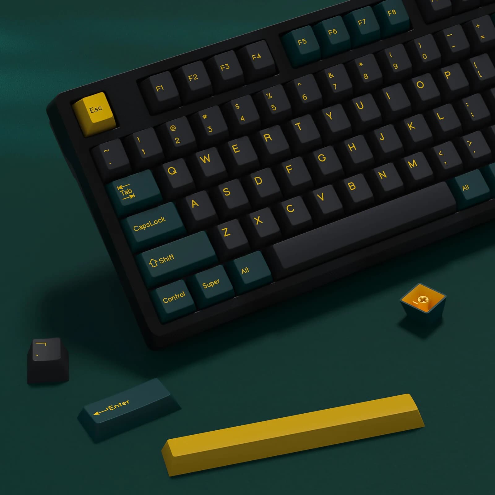 KBDiy GMK MarrsGreen Keycap Cherry Profilo Double Shot PBT ISO Copritasti per giocatori fai da te Kit tastiera meccanica Punto di gioco KeyCap