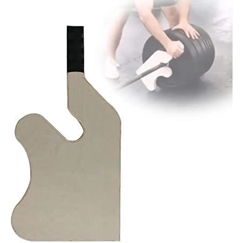 Deadlift wooden, compact and portable barbell with anti-slip handle for weight plate exhaust load changing