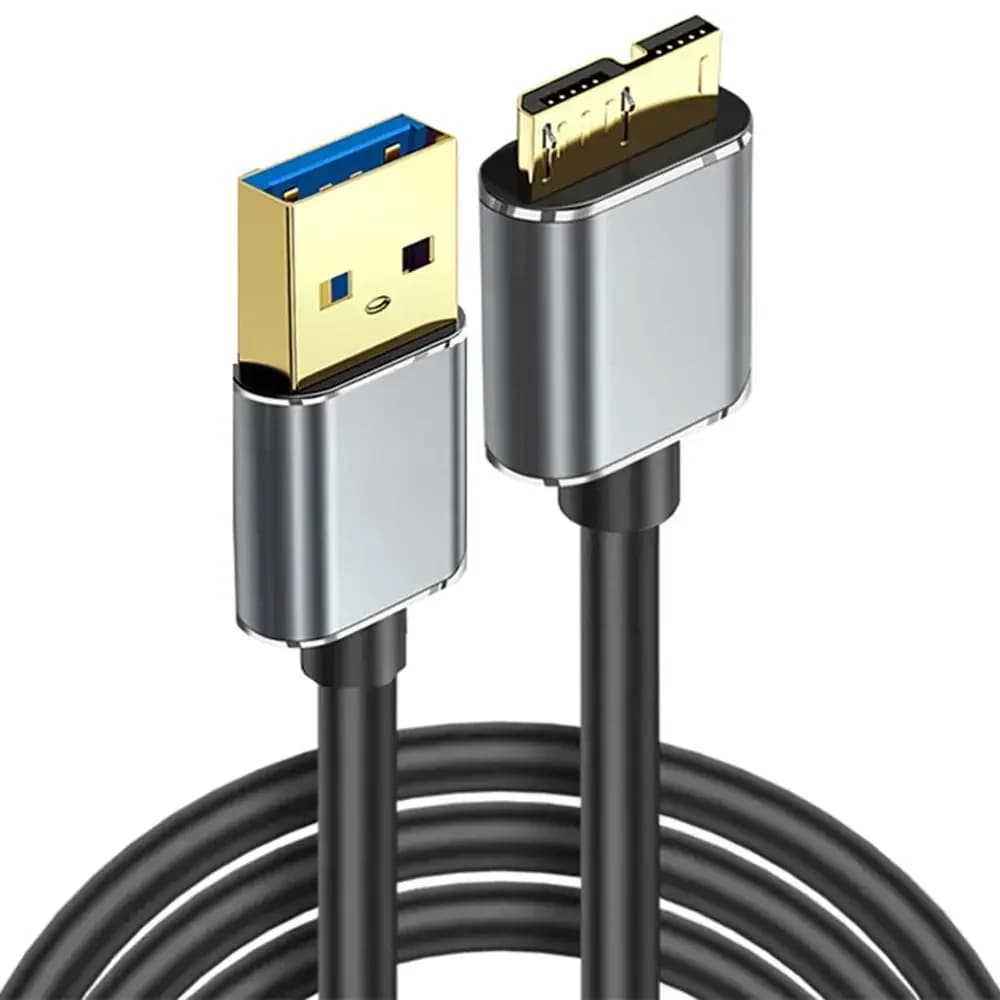 Cavo USB 3.0 da Micro B a Micro B, da maschio a maschio, per disco rigido esterno HDD, cavo dati per ricarica rapida, compatibile con Samsung Note 3 S5.