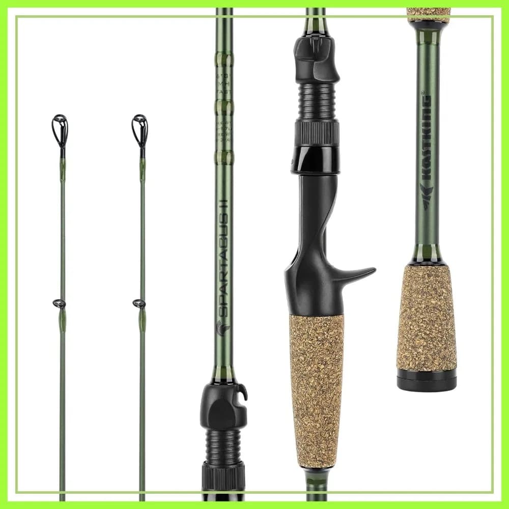 Canne da Pesca in Grafite IM6 - 2 Pezzi per Casting e Spinning, Sezione Extra Tip, PTS Power Transition, KastFlex, Impugnatura in Sughero Gommato