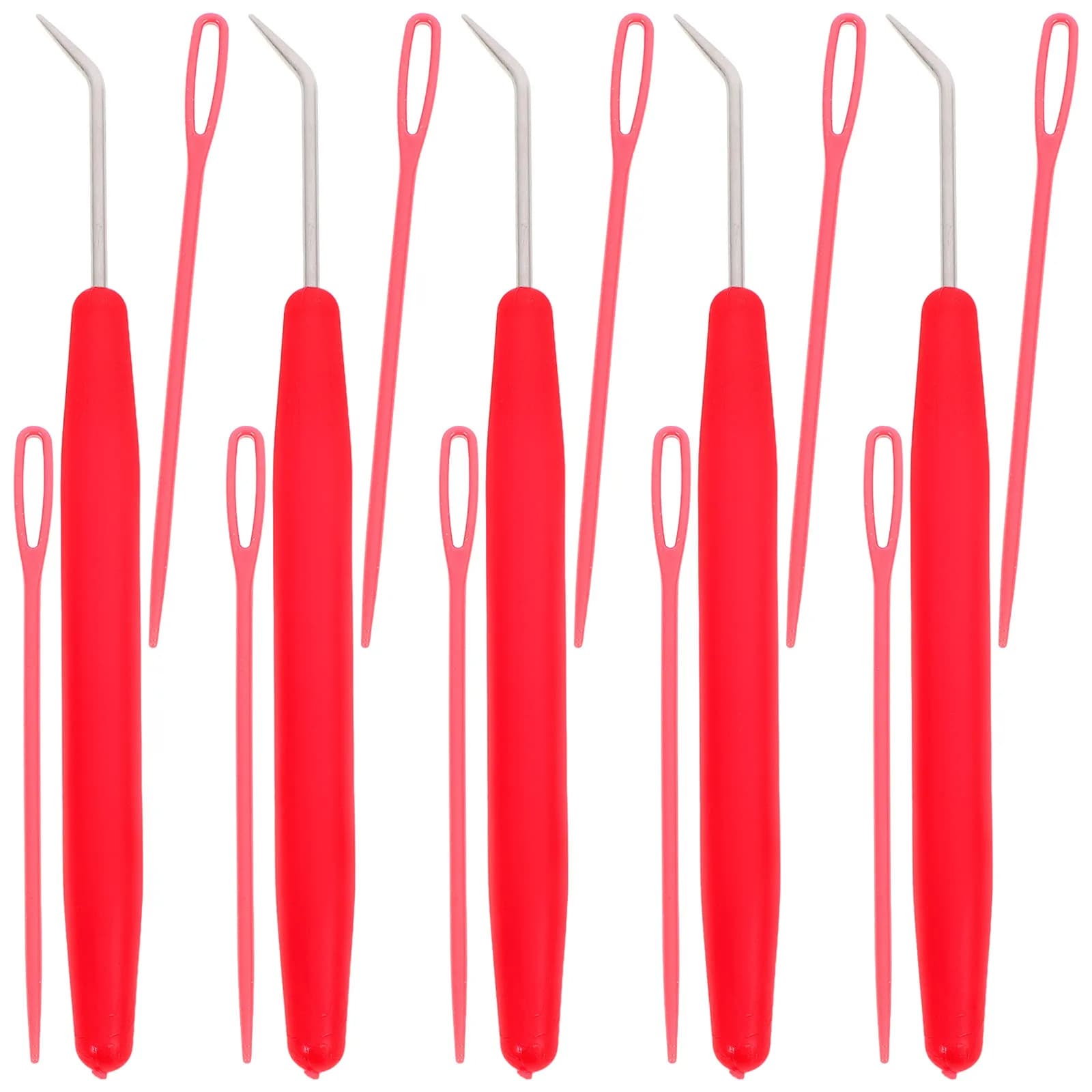 Set di 15 Uncinetti Colorati per Lavoro a Maglia, Aghi da Uncinetto Leggeri con Punte Affilate e Manici Ergonomici in Plastica, Ideali per Maglioni
