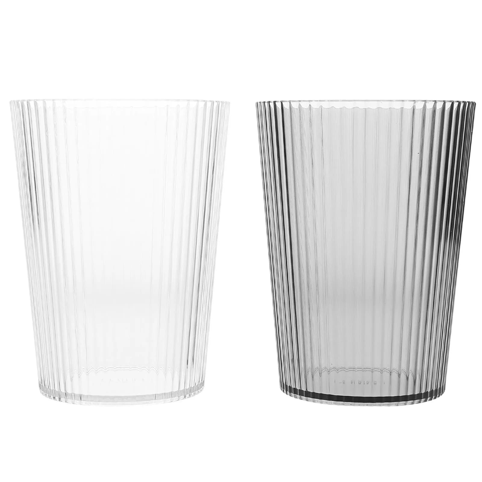 2Pcs Transparent Couple Toothbrush Storage Cup Unbreakable Simple Design Bathroom Cup for Toothbrush Holder Rinsing Cups