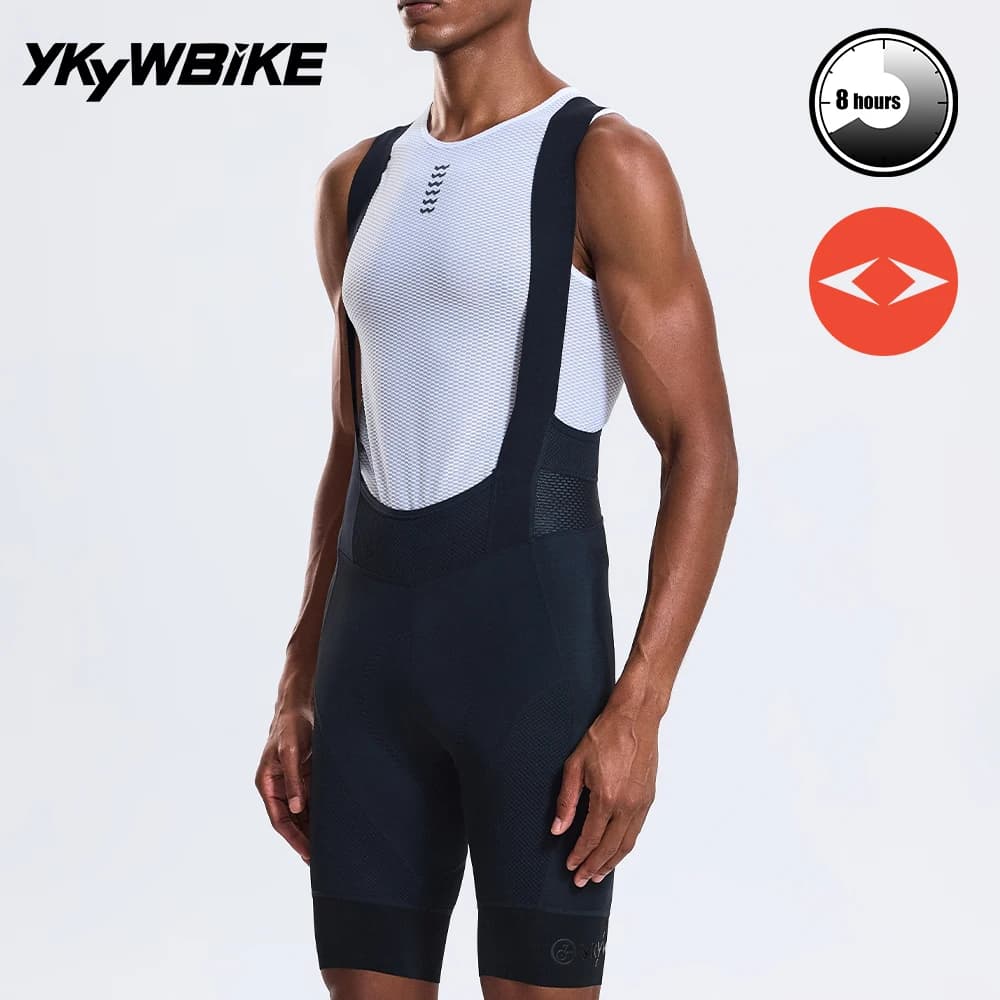 YKYWBIKE Shorts with cycling straps man Italy Race Level Pro Team upholstery bicycle pants with summer straps for road bike