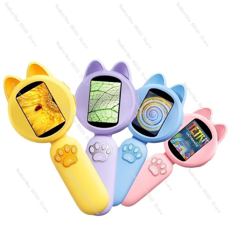 Nuovo microscopio digitale portatile HD, lente d'ingrandimento elettronica per bambini da 2 milioni di pixel, strumento scientifico portatile
