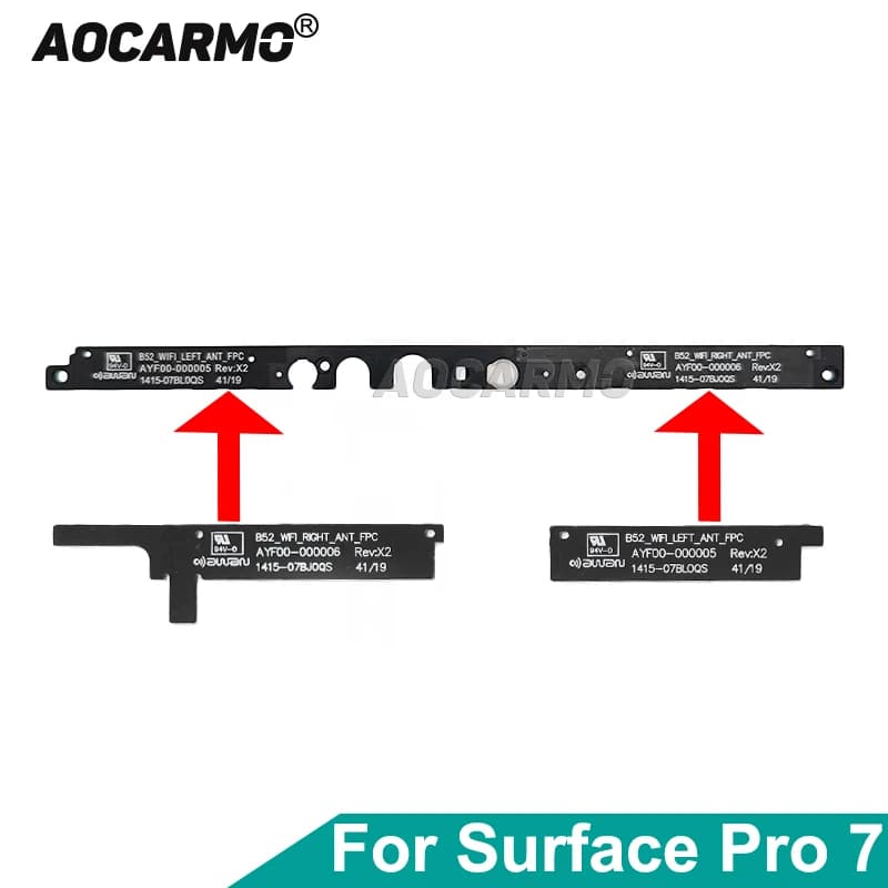 Aocarmo for Microsoft Surface Pro 7 Pro7 1866 Flexible cable antenna signal WIFI Camera support Plastic frame Spare parts