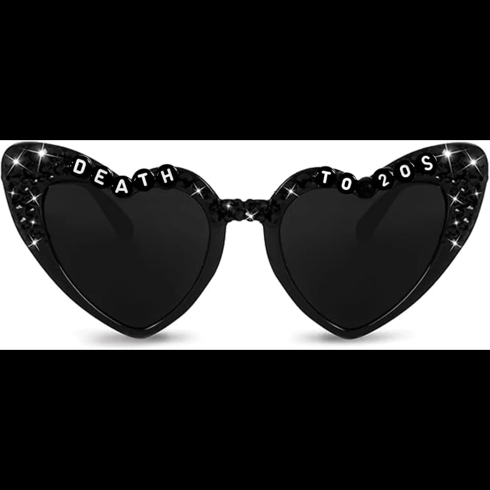Death to 20s Black Sunglasses Rip 20s 30th Birthday Decorations Novelty Eyewear Photo Props Party Accessories for Girls Women